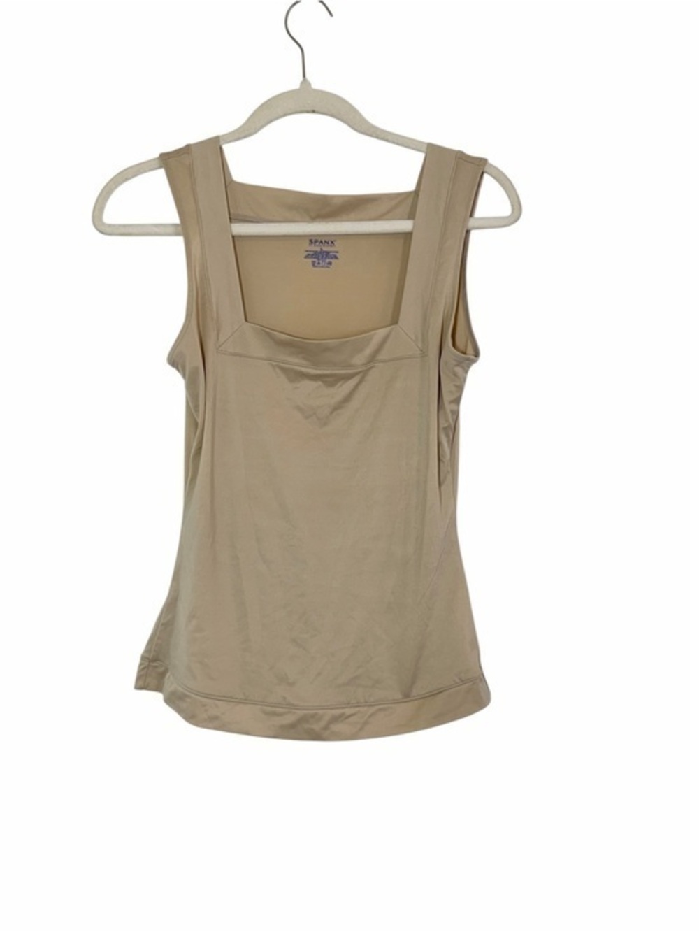 SPANX Square Neck Shaping Tank Top Nude Beige Size Large